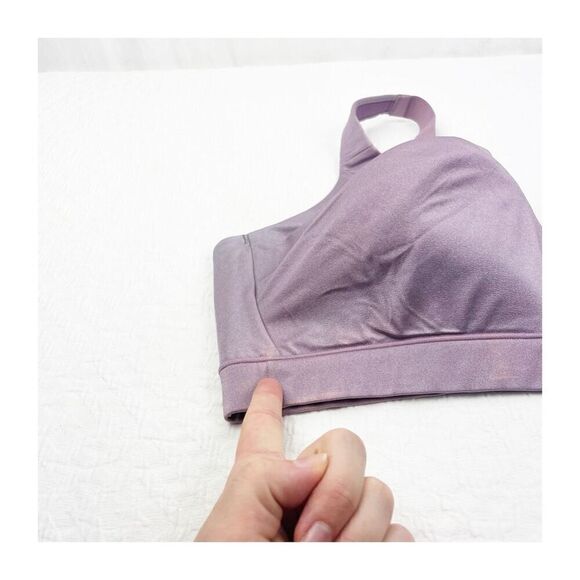 Cacique 42dd purple upcycle bra damaged missing hooks and stains - Picture 2 of 16